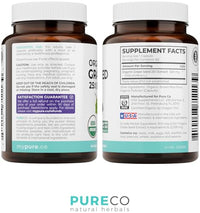 Thumbnail for Image 7 of PURE CO USDA Organic Grape Seed Extract - High Potency 25:1 Grapeseed Supplement with 12,500mg Herbal Equivalent Strength - Antioxidant Support - Vegan & Non-GMO