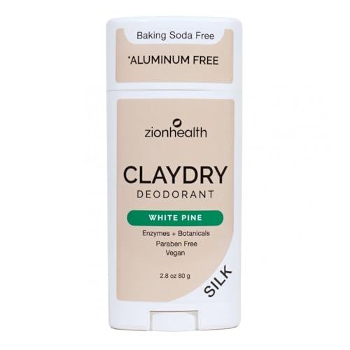 Image 1 of Default Title for the product Zion Health Clay Dry Silk Deodorant Stick 2.8 oz