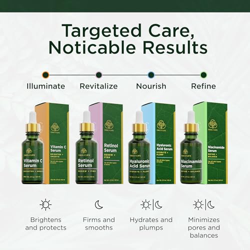 Image 7 of Tree of Life Face Serum Skin Care Set, Hyaluronic Acid & Retinol Serum