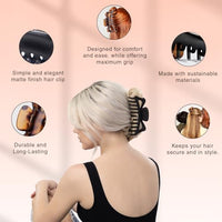 Thumbnail for Image 3 of Kitsch 5 Inch Large Claw Clips for Thick and Long Hair - Black & Tort, 2pcs