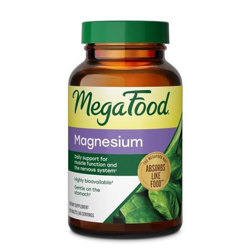 Image 2 of 60 Count (Pack of 1) for the product MegaFood Magnesium Glycinate, Heart & Nervous System Support, 90 Tablets