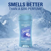 Thumbnail for Image 5 of Secret Antiperspirant Deodorant for Women, Mountain Air Scent, 2.6 oz