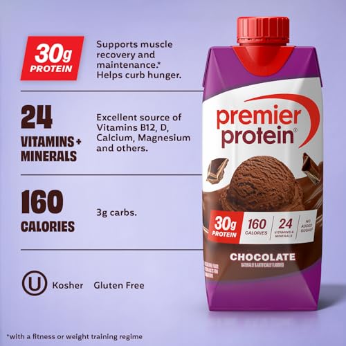 Image 3 of Premier Protein 30g High Protein Shake, Chocolate, 4 Pack
