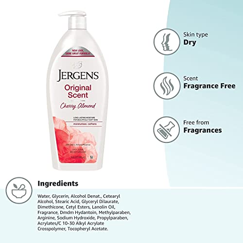 Image 4 of Jergens Original Scent Cherry-Almond Moisturizer 3 oz (Pack of 3)