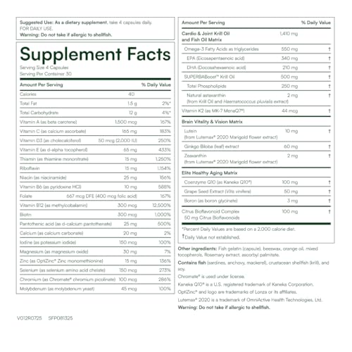 Image 2 of Purity Products Super Pill - Elite Multivitamin  Krill Oil  Fish Oil