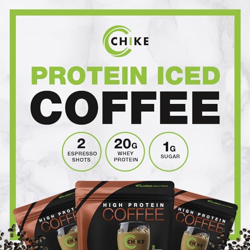 Image 5 of CHIKE Chocolate Peanut Butter High Protein Iced Coffee Powder Whey