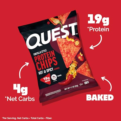 Image 3 of Quest Nutrition Tortilla Style Protein Chips, Hot & Spicy, 1.1 Ounce, 4 count