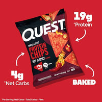 Thumbnail for Image 3 of Quest Hot & Spicy Tortilla Style Protein Chips, 12 Count