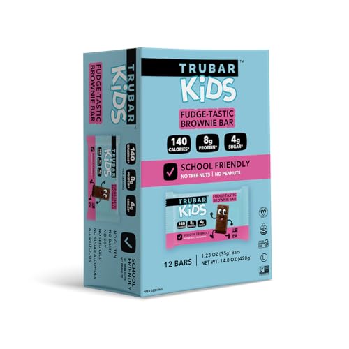 Image 5 of TRUBAR Kids Protein Bars, Fudge-Tastic Brownie, Plant Based Protein, Gluten Free, 12 Count