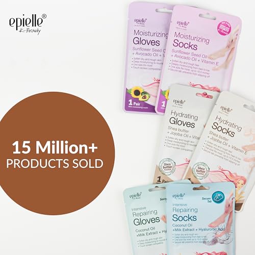 Image 2 of Epielle Hydrating Hand & Foot Masks, 6 Moisturizing Gloves & 6 Moisturizing Socks
