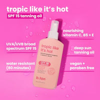 Thumbnail for Image 3 of B.TAN 15 SPF Tanning Oil - Dark Intensifier Dry Spray, Sun Tan Bronzer