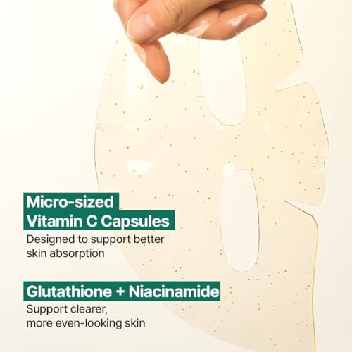 Image 4 of GOODAL Green Tangerine Vita C Gel Mask, Deep Moisturizing Hydrogel Essence, Vitamin C Face Mask for Glass & Glow Skin, Overnight Facial Mask, Jelly Mask for Sensitive Skin, Korean Skin Care, 5EA