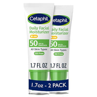 Thumbnail for Image 1 of Default Title for the product Cetaphil Daily Facial Moisturizer SPF 50 Fragrance-Free 1.7oz 2ct