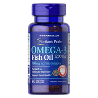 Thumbnail for Puritan's Pride Omega 3 Fish Oil Trial Size 1200 mg 30 Softgels