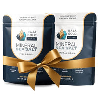 Thumbnail for Image 1 of Default Title for the product Baja Gold Mineral Sea Salt Bundle – 1 lb Fine Grind + 1 lb Natural Grind