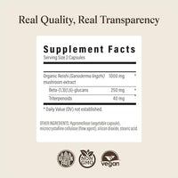 Thumbnail for Image 5 of Real Mushrooms Organic Red Reishi Capsules for Wellness, 90ct