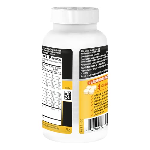 Image 3 of Airborne 1000mg Vitamin C  Zinc Immune Support Supplement Chewable Tablets, Citrus Flavor, 116 Tablets (2 Pack)
