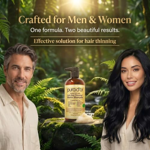 Image 6 of PURA D'OR Original Gold Label Anti-Hair Thinning Biotin Shampoo, 16oz