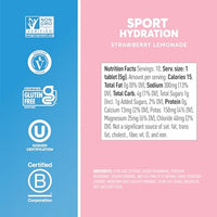 Thumbnail for Image 5 of Nuun Sport Electrolyte Tablets, Strawberry Lemonade, GF & Vegan, 8 Pack