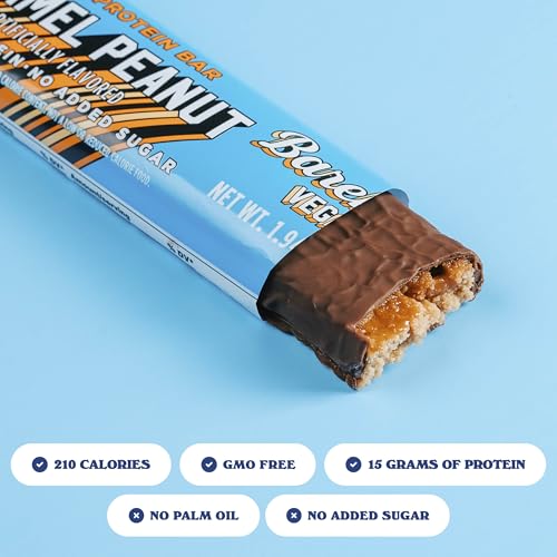 Image 3 of BAREBELLS Vegan Protein Bars Peanut Caramel 12 Count Pack of 2