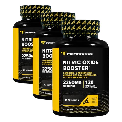 Image 2 of 120 Count (Pack of 3) for the product Primaforce Nitric Oxide Booster (2,250mg) 120 Capsules, 40 Servings