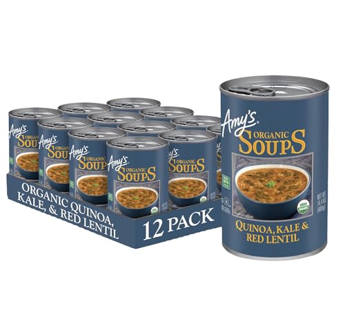 Image 1 of Default Title for the product Amy's Soup Organic Kale Quinoa and Red Lentil (12 Pack) 14.4 Ounce