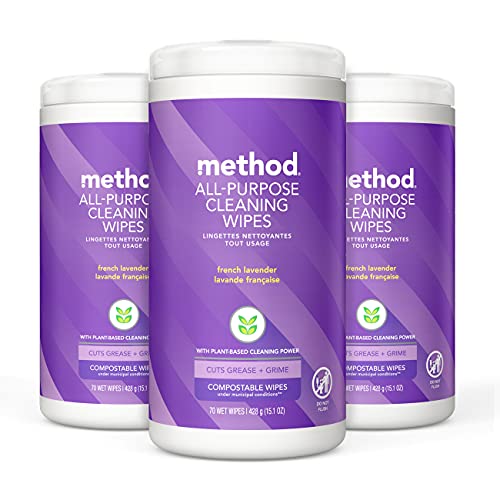 Image 1 of Default Title for the product Method All-Purpose Cleaning Wipes, French Lavender, 70 Count, 3 Pack