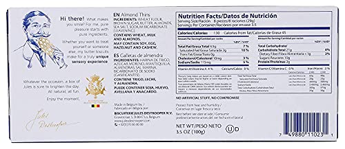 Image 2 of Jules Destrooper Almond Thins 3.5 Oz Pack of 4