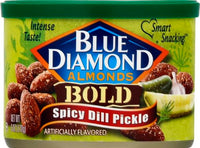 Thumbnail for Image 4 of Blue Diamond Almonds Spicy Dill Pickle Flavored Snack Nuts, 6 Oz Resealable Can Pack of 2