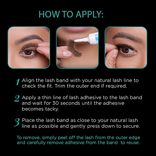 Image 5 of Ardell Natural False Eyelashes 124 - Black, Soft & Lightweight Strip Lashes, Easy to Apply, Comfortable Wear, 4 Pack