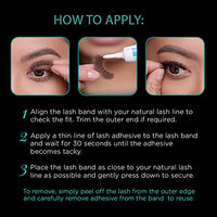 Thumbnail for Image 5 of Ardell Natural False Eyelashes 124 - Black, Soft & Lightweight Strip Lashes, Easy to Apply, Comfortable Wear, 4 Pack