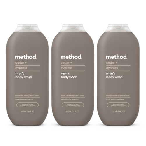 Image 8 of Cedar + Cypress / 18 Fl Oz (Pack of 3) for the product Method Men’s Body Wash