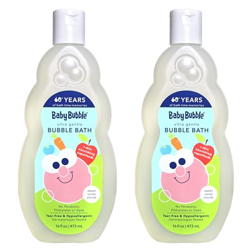 Image 1 of Default Title for the product Mr. Bubble Baby Bubble Ultra Gentle Bubble Bath, Sweet Violet Clouds Scent, 16 oz., Pack of 2