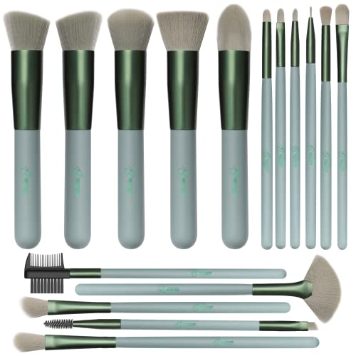 Image 3 of Matte Green / 16 Piece Set for the product BESTOPE PRO Makeup Brush Set