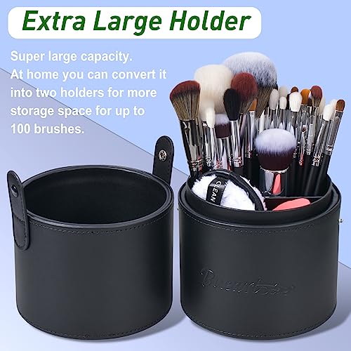 Image 3 of Bueart Design 34Pcs PRO Makeup Brushes Set Real Goat Hair Horse (Black)