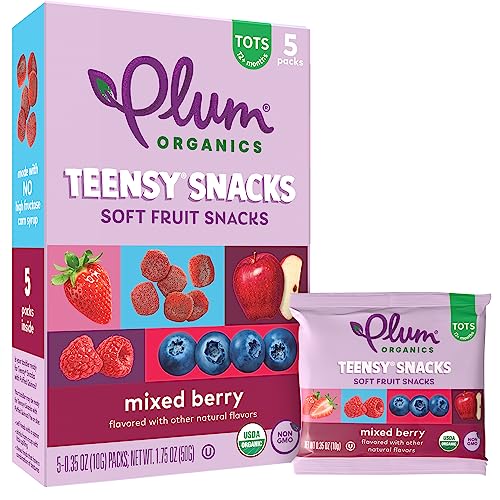 Image 7 of Plum Organics Teensy Snacks Organic Toddler Fruit Snacks