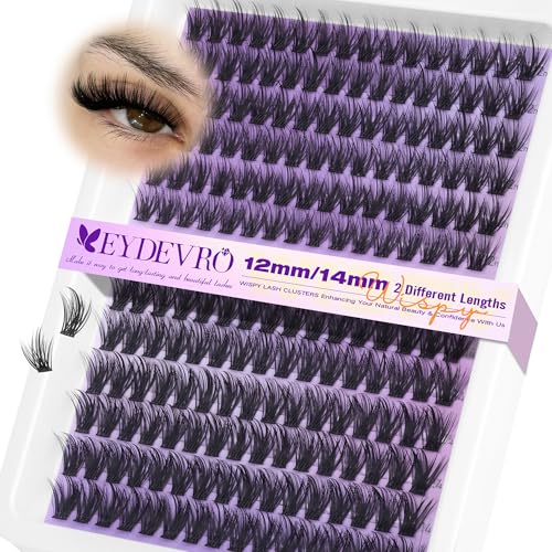 Image 1 of Default Title for the product EYDEVRO Wispy Lash Clusters Natural Eyelash Clusters 12-14mm Short Lashes