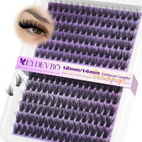 Thumbnail for Image 1 of Default Title for the product EYDEVRO Wispy Lash Clusters Natural Eyelash Clusters 12-14mm Short Lashes