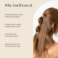Thumbnail for Image 3 of Kitsch Elastic Hair Ties No Damage | Stretchy Hair Bands, 20pcs