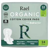 Thumbnail for Image 1 of Default Title for the product Rael Organic Cotton Cover Sanitary Pads for Women, Heavy (Large, 24 Ct)