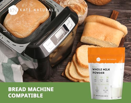 Image 4 of Kate Naturals Dry Whole Milk Powder for Baking, Coffee & Milkshakes (12oz)