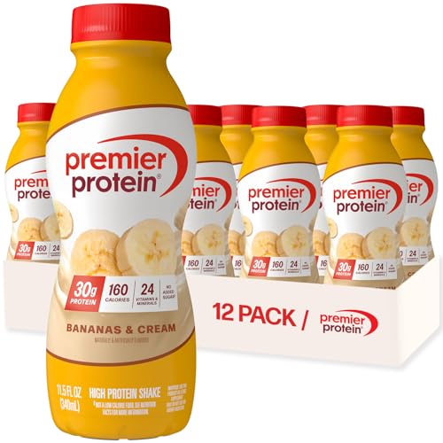 Image 1 of Default Title for the product Premier Protein 30g High Protein Shake, Bananas & Cream, 12 Pack