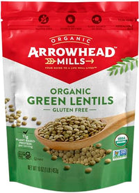 Thumbnail for Image 1 of Default Title for the product Arrowhead Mills Organic Green Lentils, 16 oz Bag