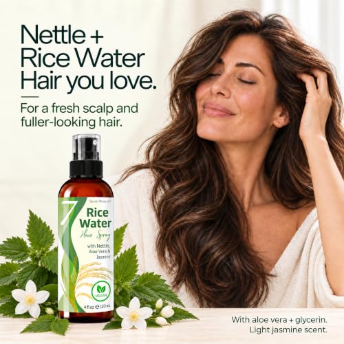 Image 4 of Seven Minerals Nettle and Rice Water Spray for Hair 4 fl oz