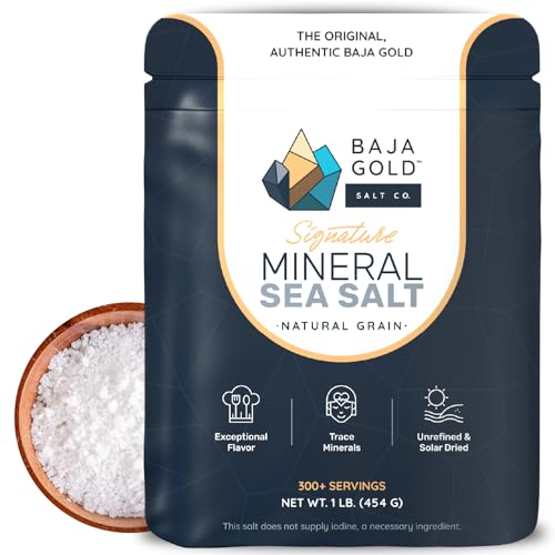Image 2 of 16 Ounce (Pack of 1) for the product Baja Gold Signature Mineral Sea Salt, Natural Grain 5lb