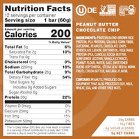 Thumbnail for Image 2 of No Cow Peanut Butter Chocolate Chip Vegan Protein Bars, 1 Bar