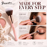 Thumbnail for Image 5 of Bueart Design 30Pcs PRO Makeup Brushes Set Ultra Soft Dense Hair (Pink)