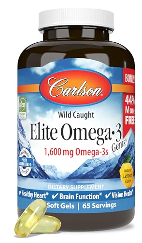 Image 1 of 130 Count (Pack of 1) for the product Carlson Elite Omega-3 Gems