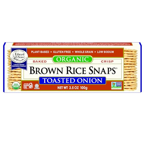 Image 3 of Toasted Onion / 3.5 Ounce (Pack of 12) for the product Edward & Sons Brown Rice Snaps