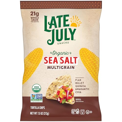 Image 1 of Default Title for the product Late July Organic Sea Salt Multigrain Tortilla Chips, 7.5 Ounce